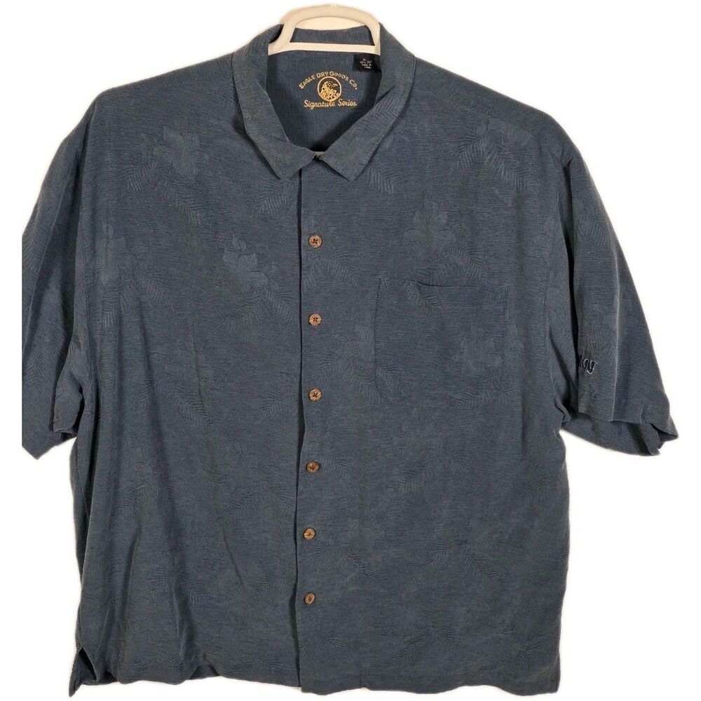 Eagle Dry Goods Signature Series 100% Silk Hawaiian Shirt Men's Size Large